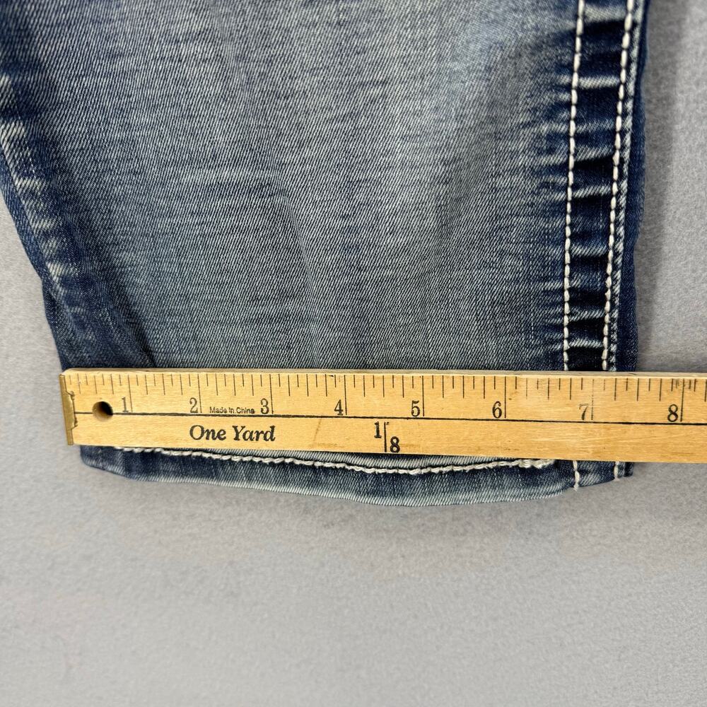BKE Denim Culture Jeans Womens 32 (14) Blue Straight leg Mid Rise Preppy Casual - Picture 14 of 14